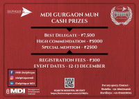 MDI Model United Nations 2020 Model United Nations Poster